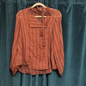 Free People tie neck top